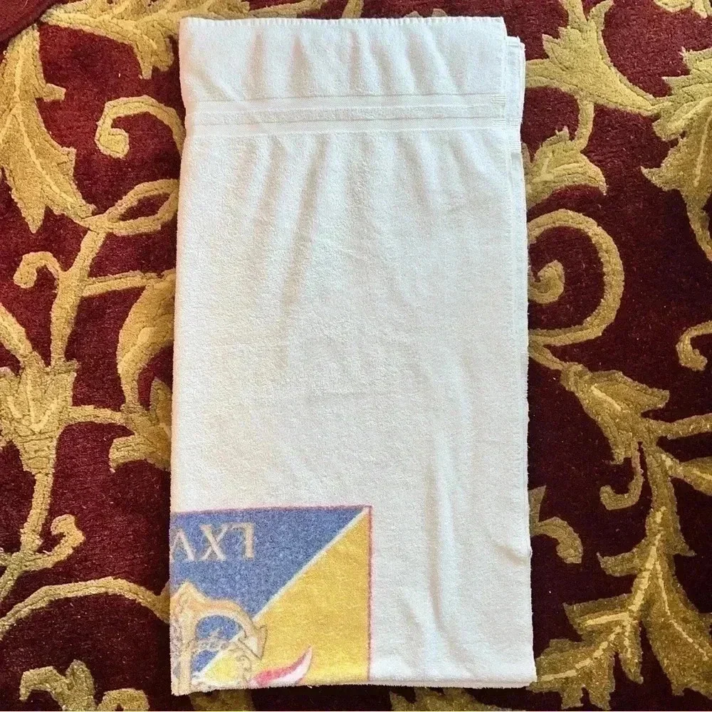 Ralph Lauren Vintage Anchor Flags Chain Beach Towel 1980s
